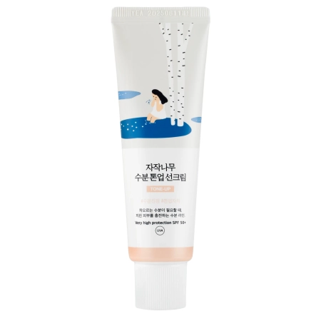 Round Lab - Birch Moisture Tone-Up Sunscreen – Cremă de protecție solară cu efect de uniformizare a nuanței – 50 ml