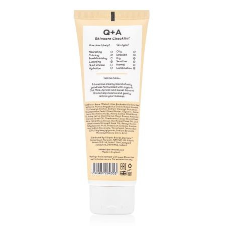 Q+A - Oat Milk Cream Cleanser - Emulsie cremoasă de curățare cu lapte de ovăz - 125ml