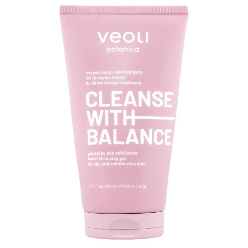 Veoli Botanica - CLEANSE WITH BALANCE - Gel de curățare și exfoliere „Gel de curățare a feței” pentru ten gras și mixt - 150 ml