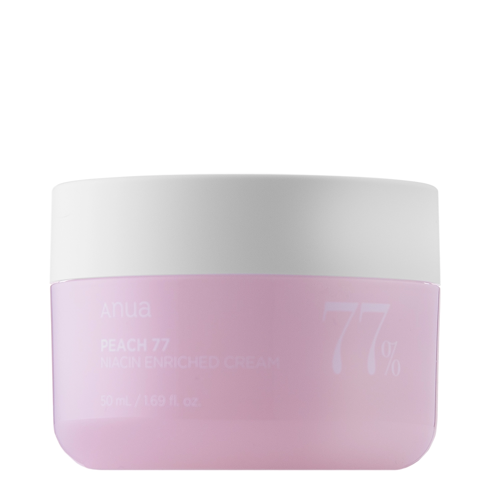 Anua – Peach 77% Niacin Enriched Cream – cremă hidratantă pentru față cu 77% extract de piersică – 50 ml