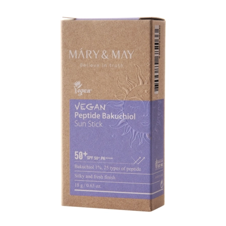 Mary&May - Vegan Peptide Bakuchiol Sun Stick SPF50+/PA++++ - Stick de protecție solară cu peptide - 18g