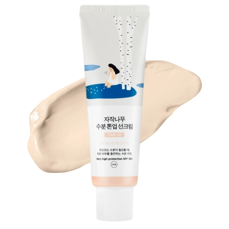 Round Lab - Birch Moisture Tone-Up Sunscreen – Cremă de protecție solară cu efect de uniformizare a nuanței – 50 ml