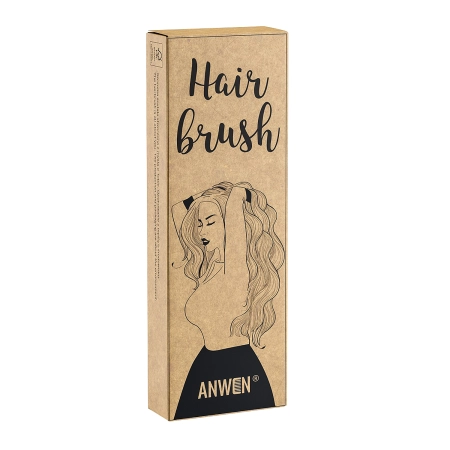 Anwen - Hairbrush - Perie de păr din lemn cu ace de culoare mov