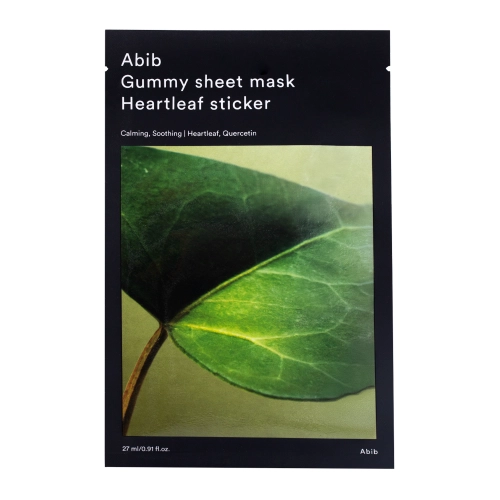 Abib - Gummy Sheet Mask Heartleaf Sticker - Mască de folie hidratantă - 27ml
