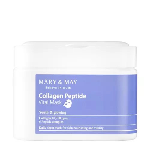 Mary&May - Collagen Peptide Vital Mask - Set de măști de fermitate pentru față - 30 buc.