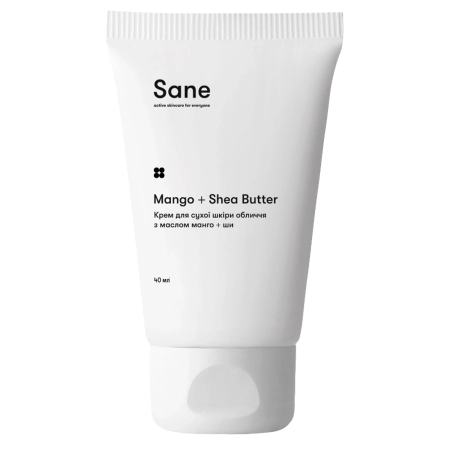 Sane - Mango + Shea Butter - Cremă pentru piele uscată cu unt de mango și shea - 40 ml