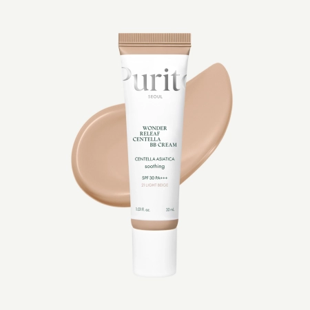 Purito Seoul - Wonder Releaf Centella BB Cream SPF 30 PA+++ #21 Light Beige - Cremă BB cu Centella Asiatică - 30ml