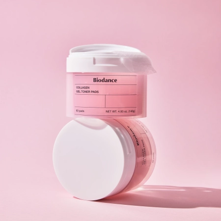 Biodance – Collagen Gel Toner Pads – Dischete cu gel tonifiant și colagen pentru față – 60 bucăți
