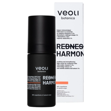 Veoli Botanica - Redness Harmony - Cremă ușoară calmantă și fortifiantă pentru ten cu capilare dilatate - 30 ml