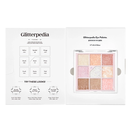 Unleashia - Glitterpedia Eye Palette - Paletă vegană de farduri de pleoape - 1 All of Glitter - 6,6g