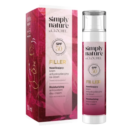 Clochee – Simply Nature Filler – SPF 30 – cremă hidratantă antioxidantă de zi – 50 ml
