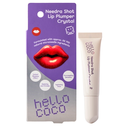 hello coco - Needra Shot Lip Plumper - Balsam de buze cu efect de volum și microace - Crystal - 8g