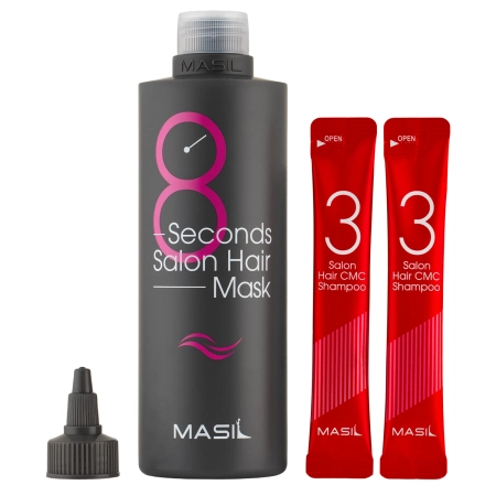 Masil - Set de măști pentru păr 8 Seconds Salon - Set de îngrijire a părului: șampon și mască - 350 ml