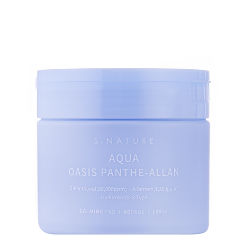 ChatGPT powiedział:  S.Nature – Aqua Oasis Panthe-Allan Calming Pad – Dischete calmante pentru față – 60 buc./190 ml