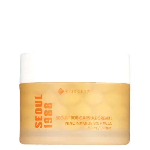 K-SECRET – SEOUL 1988 Capsule Cream: Niacinamide 5% + Yuja – Cremă în capsule – 50 ml