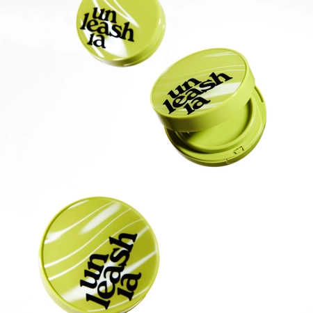 Unleashia - Satin Wear Healthy-Green Cushion - Refill + Sponge - Fond de ten Satin Wear Cushion - 21N Eburnean - 15g