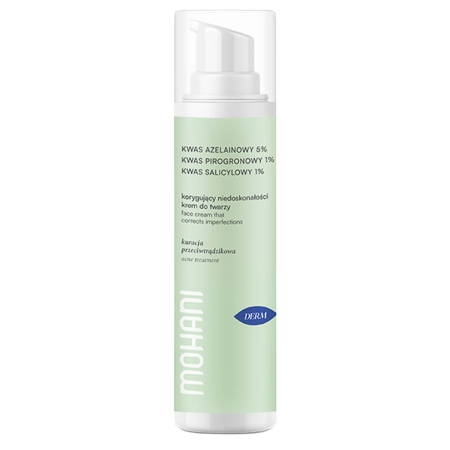 Mohani - Cremă corectoare pentru tenul cu acnee - cu acid azelaic 5% - acid pirogronic 1% - acid salicilic 1% - 50 ml