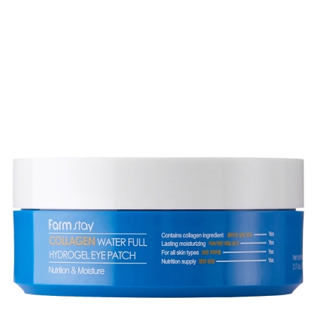Farmstay - Collagen Water Full Hydrogel Eye Patch - Plasturi cu hidrogel cu colagen pentru zona ochilor - 90 ml/60 buc.