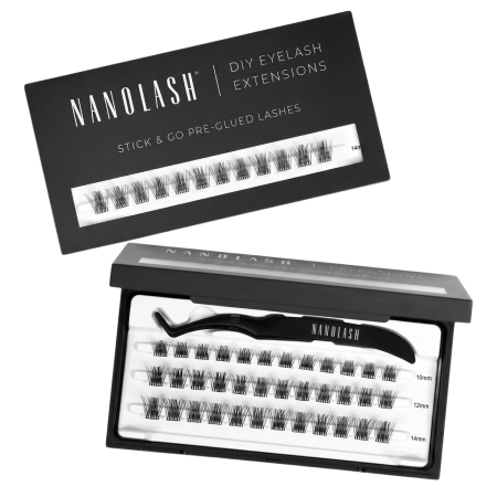 Nanolash - Stick & Go Pre-Glued Lashes - Mănunchiuri de gene cu adeziv - Harmony - 1 pachet