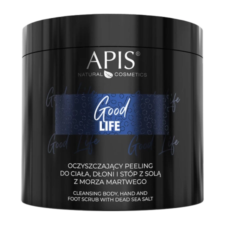 Apis - Good Life - Scrub exfoliant pentru corp, mâini și picioare cu sare din Marea Moartă - 700g