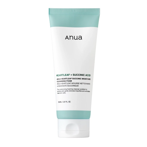Anua - Hearttleaf Succinic Moisture Cleansing Foam - Spumă de curățare facială calmantă - 150ml