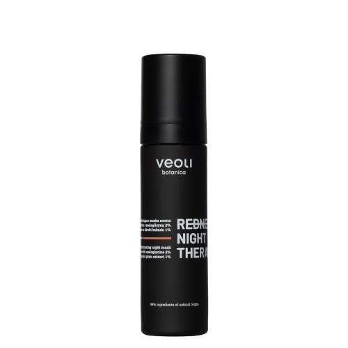 Veoli Botanica - Redness Night Therapy - Mască de noapte calmantă și iluminatoare pentru ten cu capilare dilatate - 50 ml