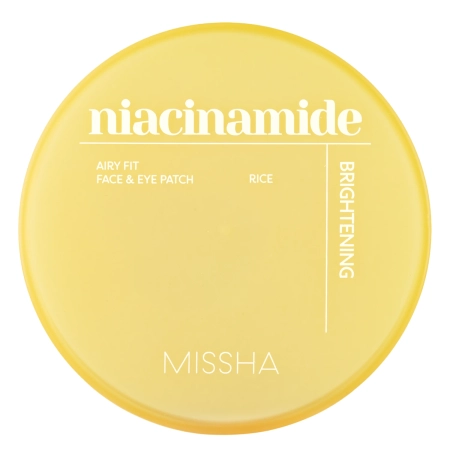 Missha - Airy Fit Niacinamide Brightening Face & Eye Patch - Plasturi hidrogeli iluminatori cu niacinamidă - 60 buc.