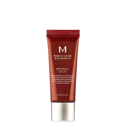 Missha - M Perfect Cover BB Cream SPF42/PA+++ - Cremă BB cu acoperire - No.21 Light Beige - 20ml