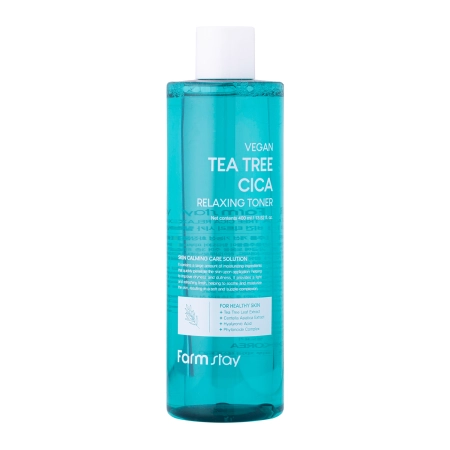 Farmstay - Vegan Tea Tree Cica Relaxing Toner - Toner calmant cu arbore de ceai și Cica - 400ml
