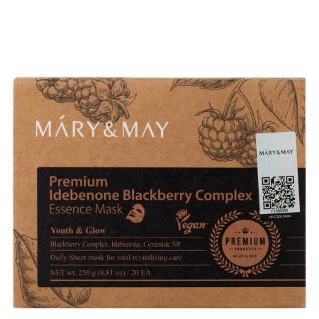 Mary&May - Premium Idebenon Blackberry Complex Essence Mask - Set de măști faciale - 20buc.