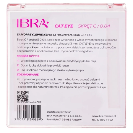 Ibra Makeup - Smocuri de gene autoadezive - Cat Eye - 3mm