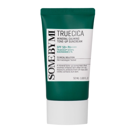 Some By Mi - Truecica Mineral Calming Tone-Up Suncream SPF50+/PA++++ - Cremă de Protecție Solară cu Filtre Mixte - 50ml