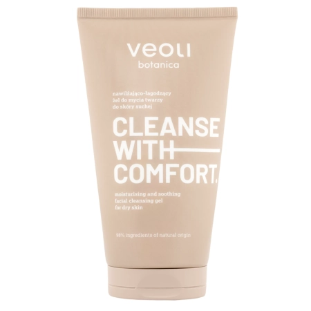 Veoli Botanica - CLEANSE WITH COMFORT - Gel de curățare hidratant și calmantGel de curățare a feței, pentru pielea uscată - 150 ml