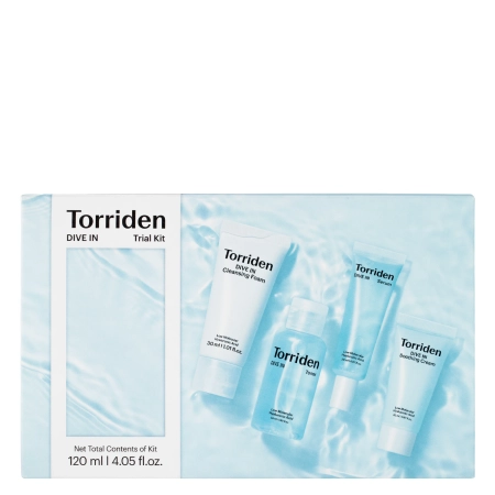Torriden - Dive-In Trial Kit - Set de produse hidratante pentru îngrijirea feței - 50 ml + 30 ml + 20 ml + 20 ml