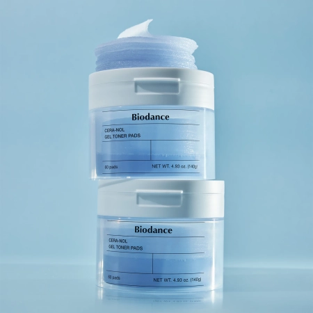 Biodance - Cera-nol Gel Toner Pads - Dischete gel hidratante pentru față - 60 buc
