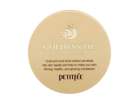 Petitfee - Gold & Snail Hydrogel Eye Patch - Plasturi din hidrogel pentru ochi - 30 buc.