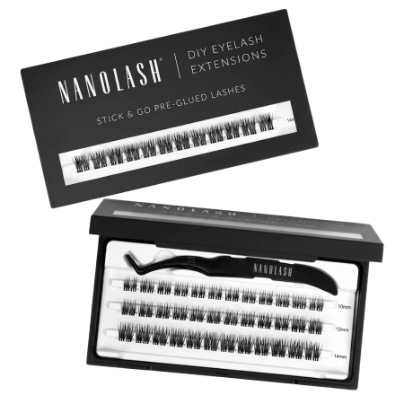 Nanolash - Stick & Go Pre-Glued Lashes - Kiepci de gene cu adeziv - Heartbreaker - 1 pachet