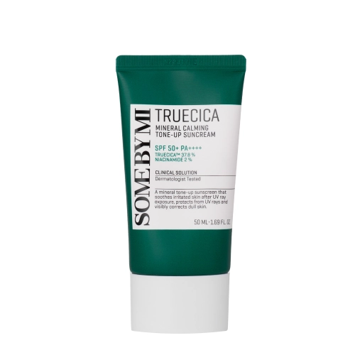 Some By Mi - Truecica Mineral Calming Tone-Up Suncream SPF50+/PA++++ - Cremă de Protecție Solară cu Filtre Mixte - 50ml