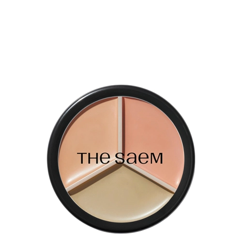 The Saem - Cover Perfection Triple Pot Concealer - Corector Triplu în Paletă - 01 Correct Beige - 13,5 g