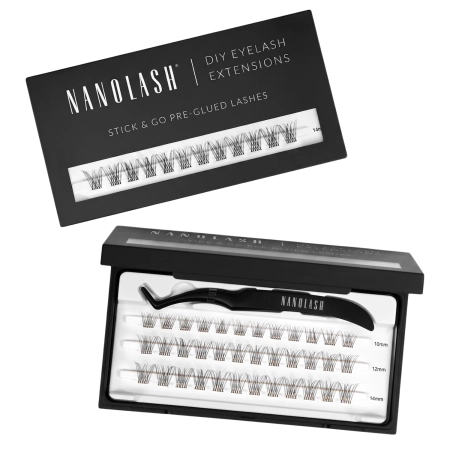 Nanolash - Stick & Go Pre-Glued Lashes - Kępki Rzęs z Klejem - Classy - 1 opak.  
Nanolash - Stick & Go Pre-Glued Lashes - Smocuri de gene cu adeziv - Classy - 1 pachet