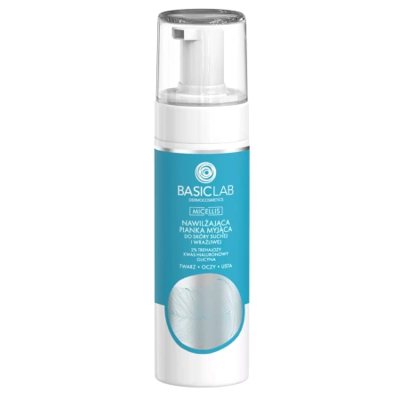 BasicLab - Micellis - Spumă demachiantă hidratantă pentru pielea uscată și sensibilă - 150ml