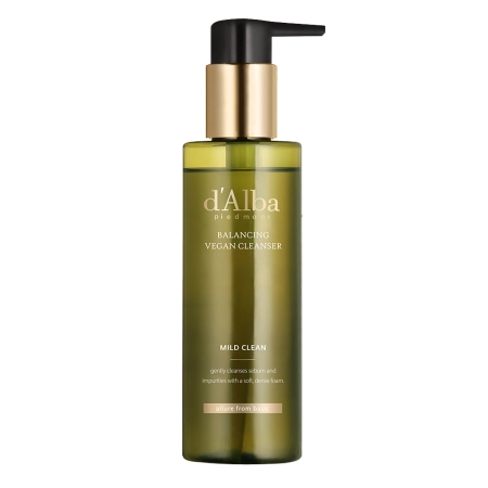 d'Alba - Mild Skin Balancing Vegan Cleanser - Spălare facială hidratantă și calmantă - 200ml