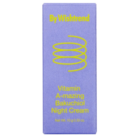 By Wishtrend - Vitamin A-mazing Bakuchiol Night Cream Mini - Cremă de noapte pentru față cu vitamina A și bakuchiol - 10 g