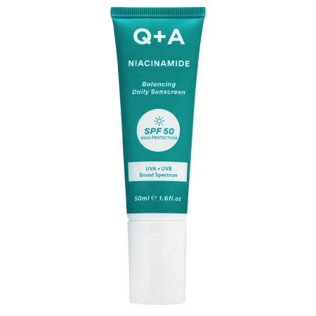 Q+A - Niacinamide SPF50 Balancing Facial Sunscreen - Cremă de protecție solară pentru față cu niacinamidă și SPF50 cu efect de echilibrare - 50 ml