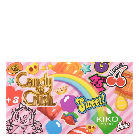 KIKO Milano - Candy Crush Mega Blush and Highlighter Duo - Duo pentru față - Fard de obraz șiIluminează, nuanța 02 Raspberry Riot - 5 g