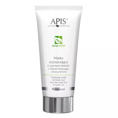 Apis - Professional - Acne-Stop - Cleansing Mask with Black Mud from the Dead Sea and Green Tea - Mască purificatoare cu nămol de la Marea Moartă și ceai verde - 200ml
