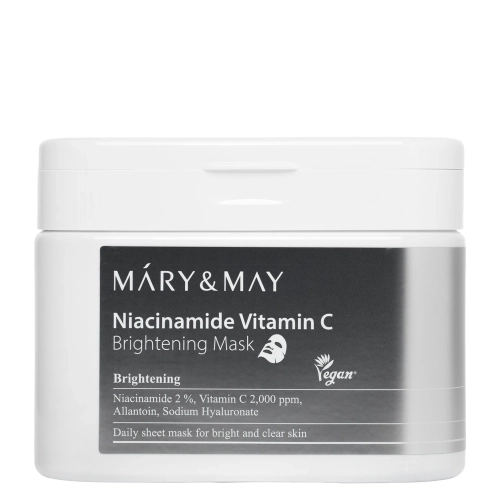 Mary&May – Niacinamide Vitamin C Brightening Mask – Set de măști iluminatoare pentru față – 30 buc.