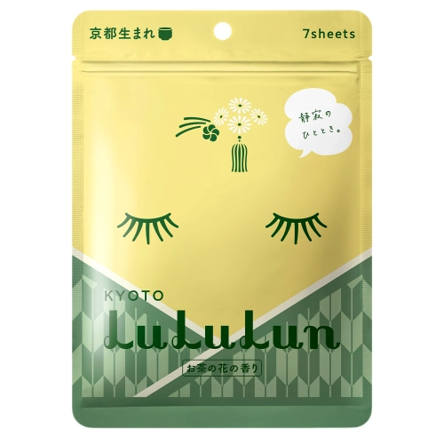 LuLuLun - Premium Sheet Mask Kyoto Green Tea - Set de măști tip șervețel cu efect de fermitate - Ceai verde - 7 buc.