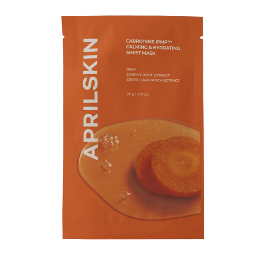 Aprilskin - Carrotene IPMP Calming & Hydrating Sheet Mask - Mască calmantă și hidratantă pentru față, tip șervețel - 1 buc./20 g