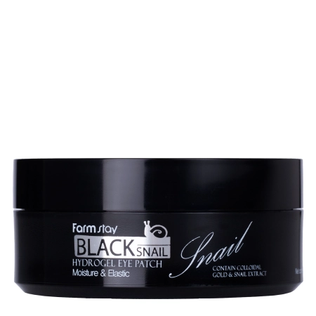 Farmstay - Black Snail Hydrogel Eye Patch - Plasturi hidrogel pentru ochi cu mucină de melc negru - 60 buc.